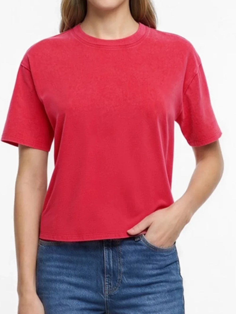 Wildfox Vintage Crewneck Tee in Red Size XL
